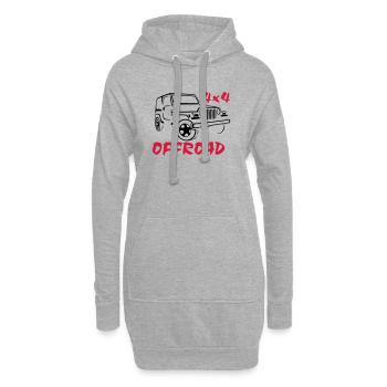 4x4 Offroad Jeep T-Shirt - Hoodie-Kleid - Grau meliert - Vorne