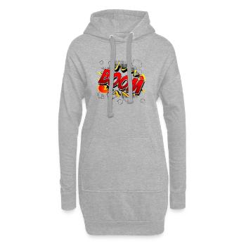 Boom Comic Grafik - Hoodie-Kleid - Grau meliert - Vorne