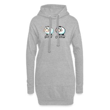 mouton - Sweat-shirt à capuche long Femme - gris chiné - Devant