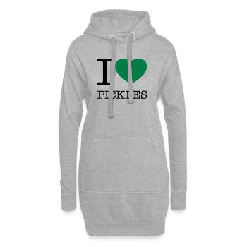 I LOVE PICKLES - Hoodie-Kleid - Grau meliert - Vorne