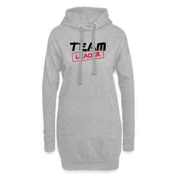 [ Team Leader ] - Sweat-shirt à capuche long Femme - gris chiné - Devant