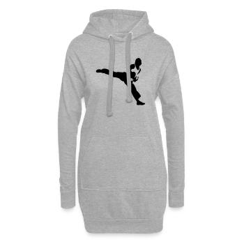 Taekwondo - Hoodie-Kleid - Grau meliert - Vorne