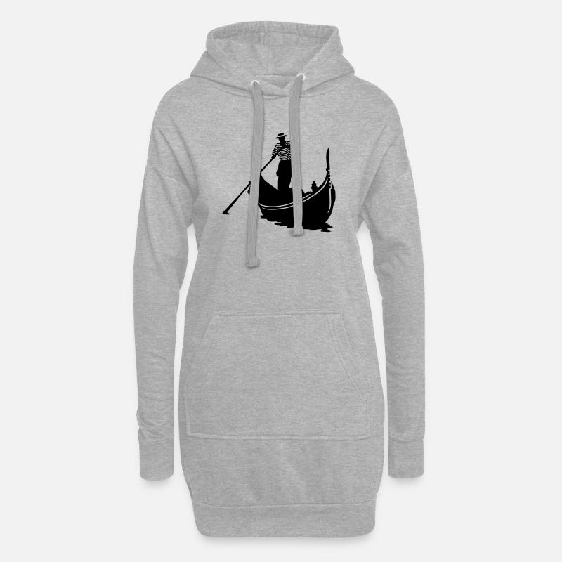 gondolier - Sweat-shirt à capuche long Femme - gris chiné