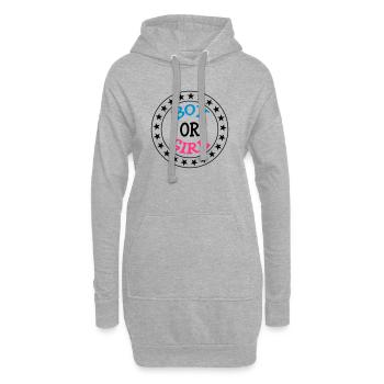 Boy or Girl - Sweat-shirt à capuche long Femme - gris chiné - Devant
