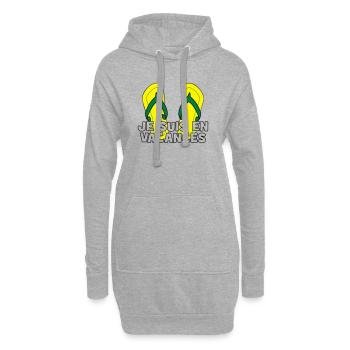 Ich bin im Urlaub! - Hoodie-Kleid - Grau meliert - Vorne