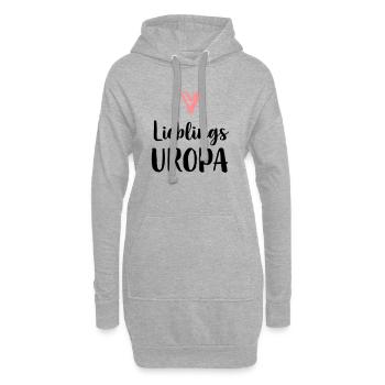 Lieblings Uropa Herz Geschenk Vatertag Geburtstag - Hoodie-Kleid - Grau meliert - Vorne