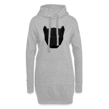 panther - Hoodie Dress - heather grey - Front