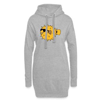 YEAH COOL - Hoodie-Kleid - Grau meliert - Vorne