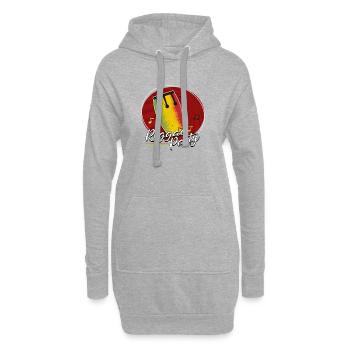 Reggae Party Drum Tee - Hoodie-Kleid - Grau meliert - Vorne