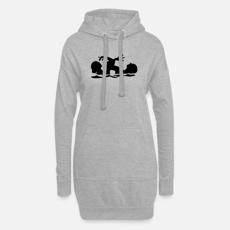 Synchronschwimmen - Hoodie-Kleid - Grau meliert