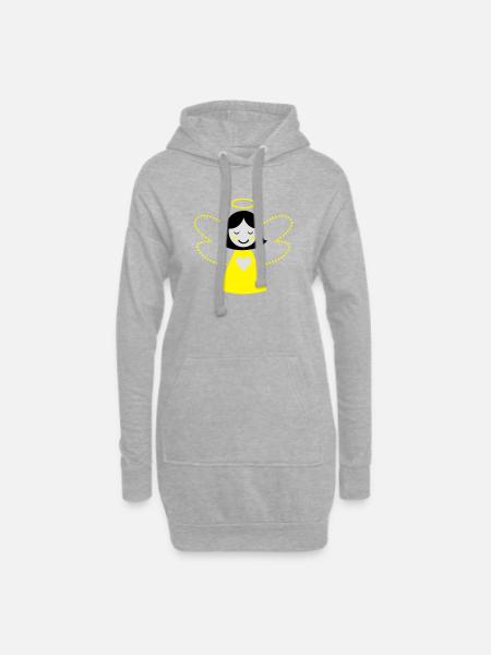 engel weihnachten weihnachtsengel - Hoodie-Kleid - Grau meliert