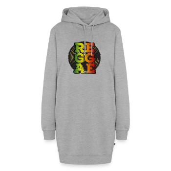 Reggae Neonfarben Logo - Hoodie-Kleid - Grau meliert - Vorne