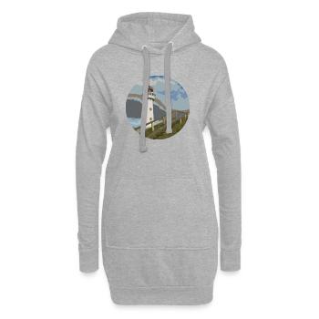 leuchtturm seefahrt küste - Hoodie-Kleid - Grau meliert - Vorne