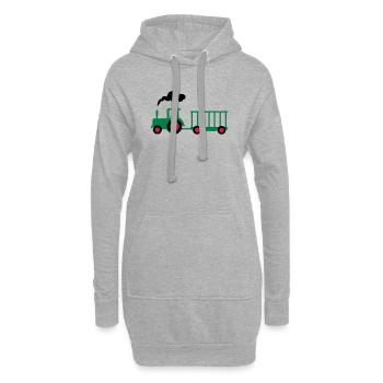 traktor trecker landwirtschaft - Hoodie-Kleid - Grau meliert - Vorne