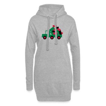 auto lkw umzug - Hoodie-Kleid - Grau meliert - Vorne