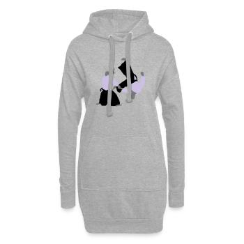 aikido - Sweat-shirt à capuche long Femme - gris chiné - Devant