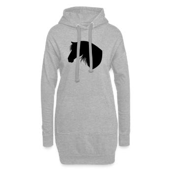 Horse - Hoodie-Kleid - Grau meliert - Vorne