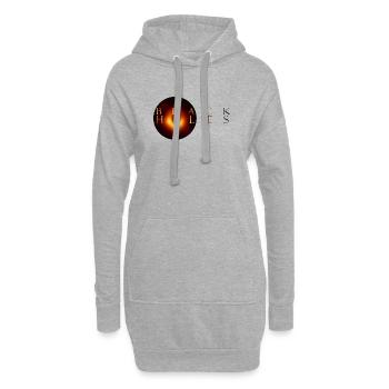 trous noirs - Sweat-shirt à capuche long Femme - gris chiné - Devant