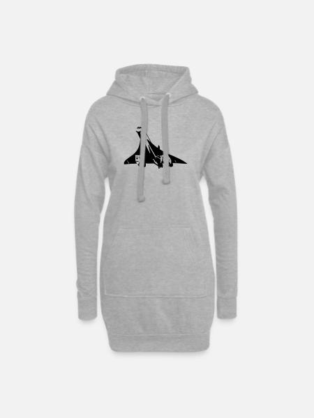 Passagierjet - Hoodie-Kleid - Grau meliert