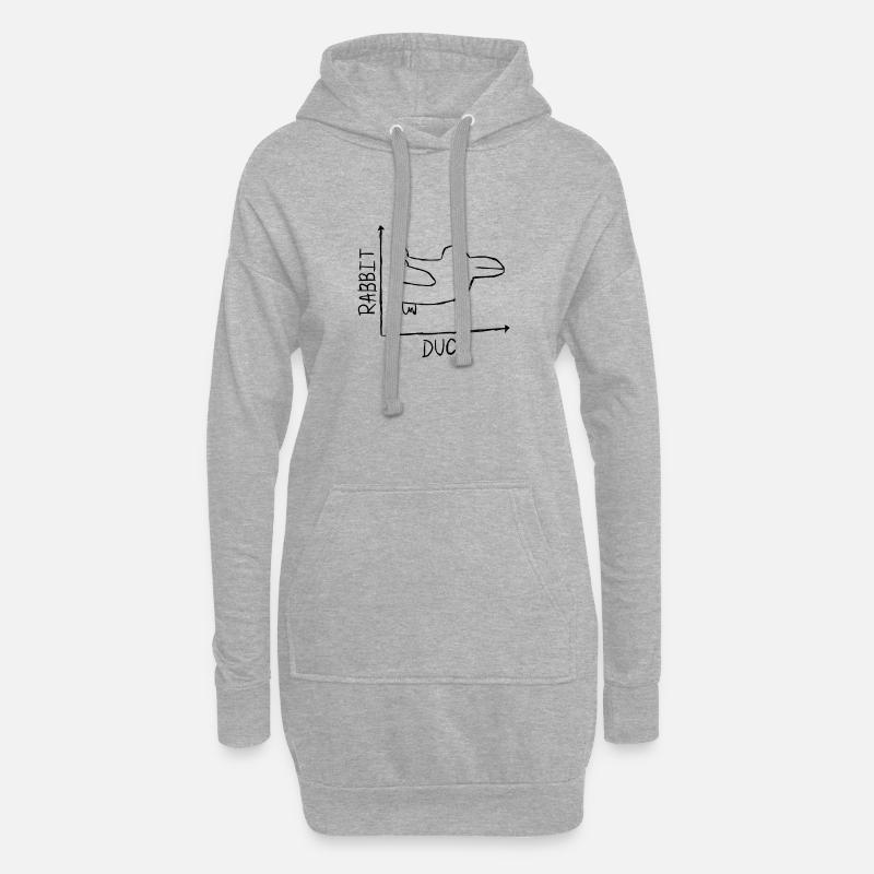Rabbit Duck - Hoodie-Kleid - Grau meliert