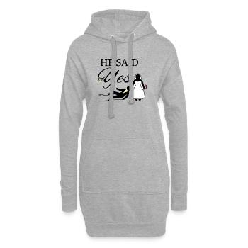 Bachelor Bachelor Mariage Mariage Fête - Sweat-shirt à capuche long Femme - gris chiné - Devant