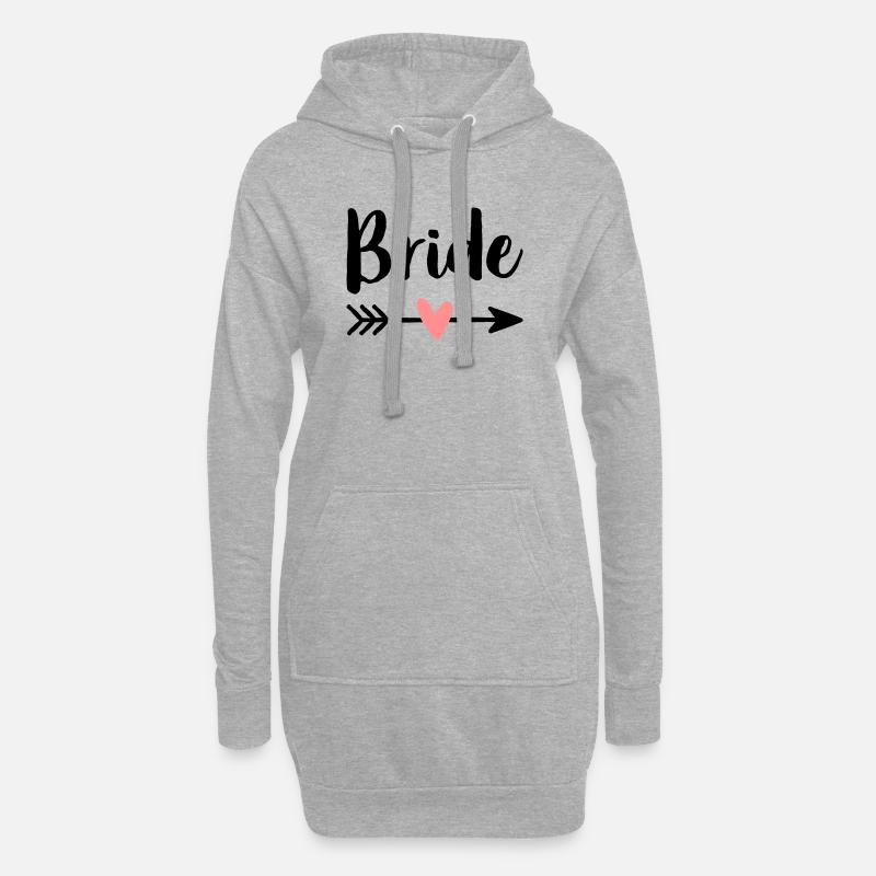 Bride Amor Pfeil Junggesellenabschied Geschenk - Hoodie-Kleid - Grau meliert