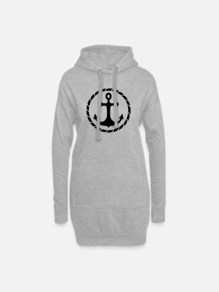 Anker - Hoodie-Kleid - Grau meliert