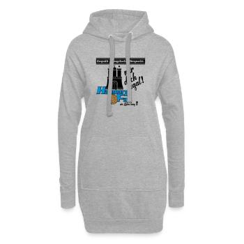 Hamburg , Tradition , Fußball , Fan Leben (25) - Hoodie-Kleid - Grau meliert - Vorne
