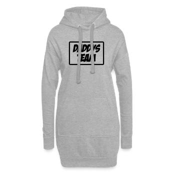 Daddy's Team - Sweat-shirt à capuche long Femme - gris chiné - Devant