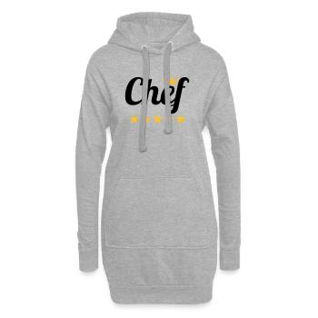 Chef - Sweat-shirt à capuche long Femme - gris chiné - Devant