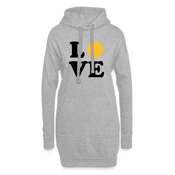 Love Tennis - Sweat-shirt à capuche long Femme - gris chiné - Devant