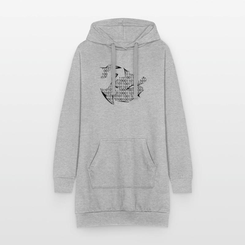 binary code Hoodie Dress