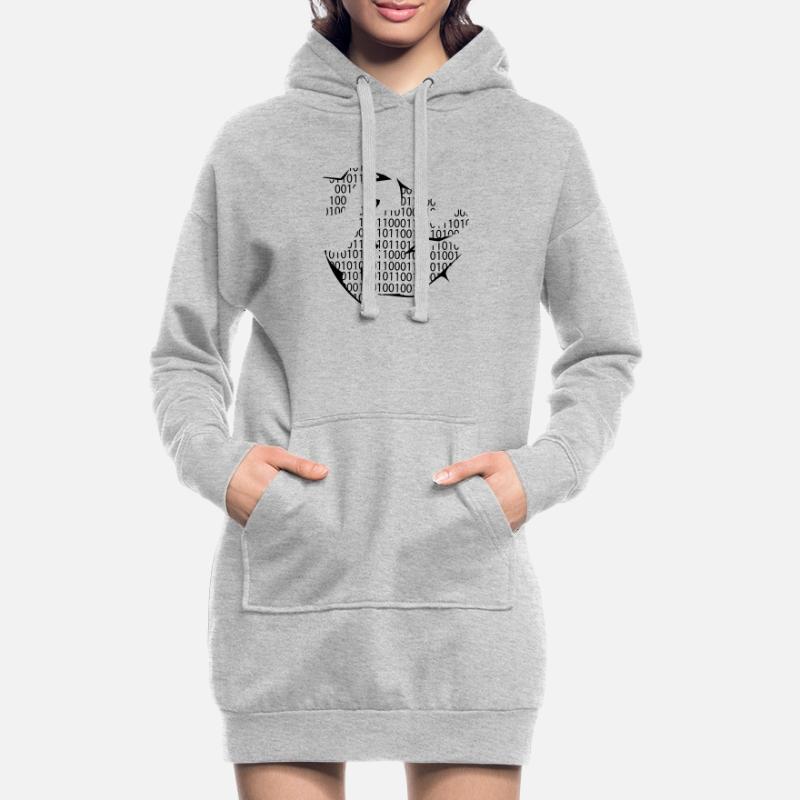 binary code Hoodie Dress