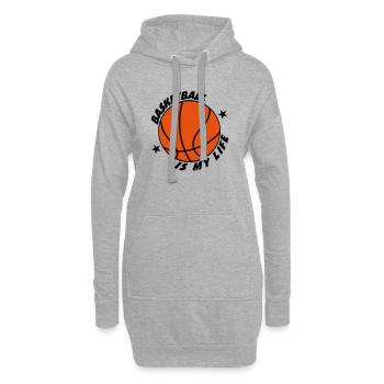 Basketball - Sweat-shirt à capuche long Femme - gris chiné - Devant