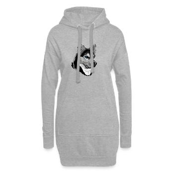 Husky - Sweat-shirt à capuche long Femme - gris chiné - Devant