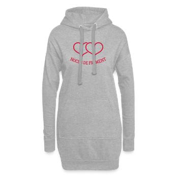 Noces de Froment - Sweat-shirt à capuche long Femme - gris chiné - Devant
