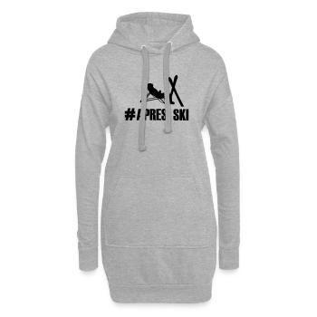 Ski, ski, ski, après-ski, freeski, hiver - Sweat-shirt à capuche long Femme - gris chiné - Devant