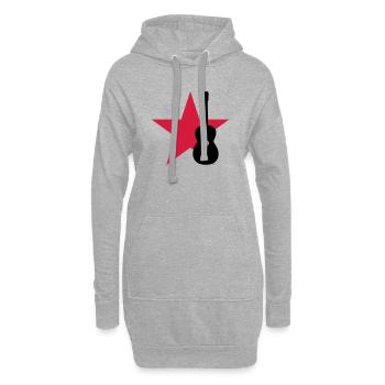 Guitarist / Gitarrist / Guitariste - Hoodie-Kleid - Grau meliert - Vorne
