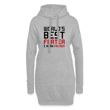 Worlds Best Farter Father Père Papa Pet cadeau - Sweat-shirt à capuche long Femme - gris chiné - Devant