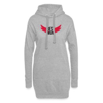 Best Mum - Sweat-shirt à capuche long Femme - gris chiné - Devant