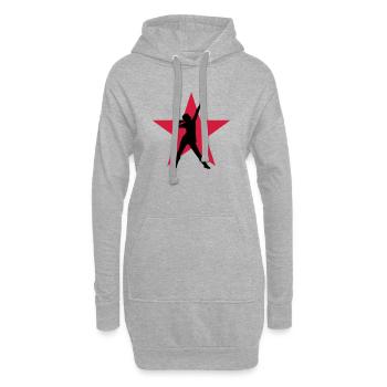 Singer / Sänger / Chanter - Sweat-shirt à capuche long Femme - gris chiné - Devant