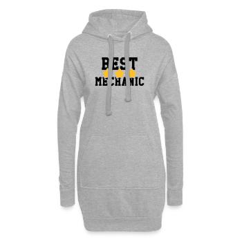 Best Mechanic - Hoodie-Kleid - Grau meliert - Vorne