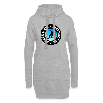 Après-Ski Instructor Snowboarding Snowboard - Hoodie-Kleid - Grau meliert - Vorne