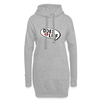 Doeslief Sweet Message Heart - Sweat-shirt à capuche long Femme - gris chiné - Devant