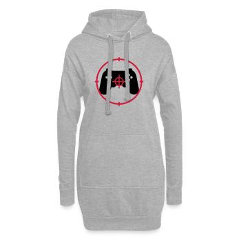 Gamer / Gaming - Sweat-shirt à capuche long Femme - gris chiné - Devant