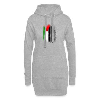 Palästina Flagge / Geschenk Gaza - Hoodie-Kleid - Grau meliert - Vorne