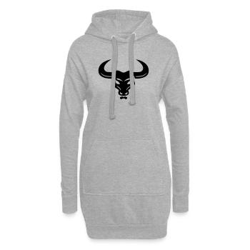 taureau - Sweat-shirt à capuche long Femme - gris chiné - Devant