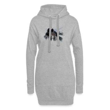 Fighter pilot - Hoodie-Kleid - Grau meliert - Vorne