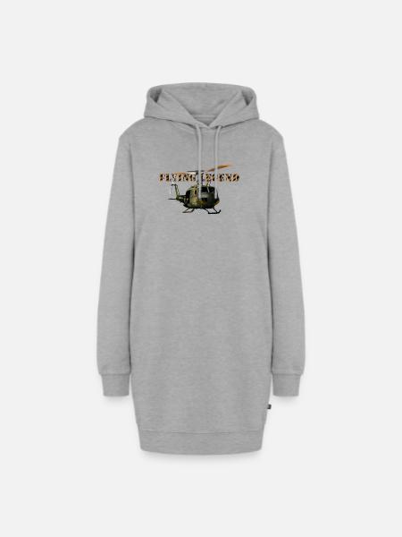 helicopter huey - Hoodie-Kleid - Grau meliert