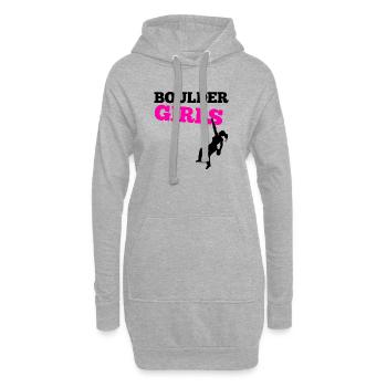 Bouldern Klettern Bergsteigen Boulder Bergsport - Hoodie-Kleid - Grau meliert - Vorne